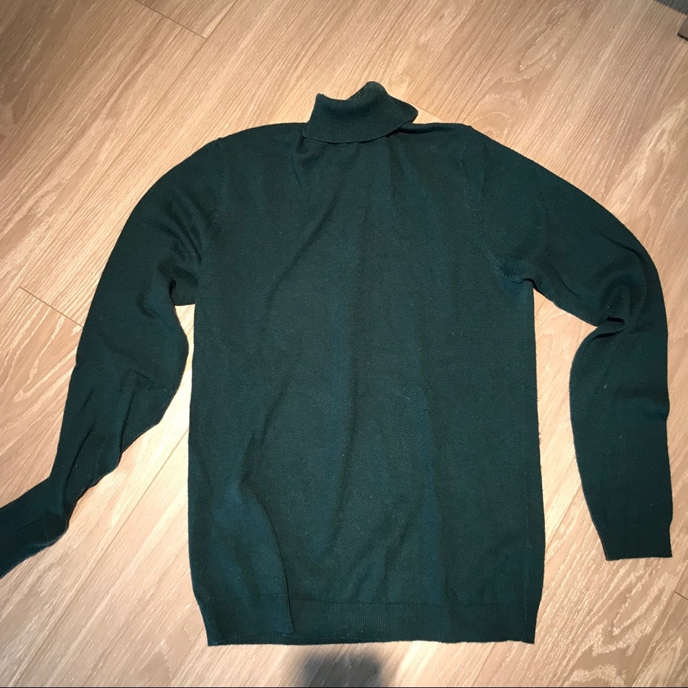 ASOS wool turtleneck, green, size S